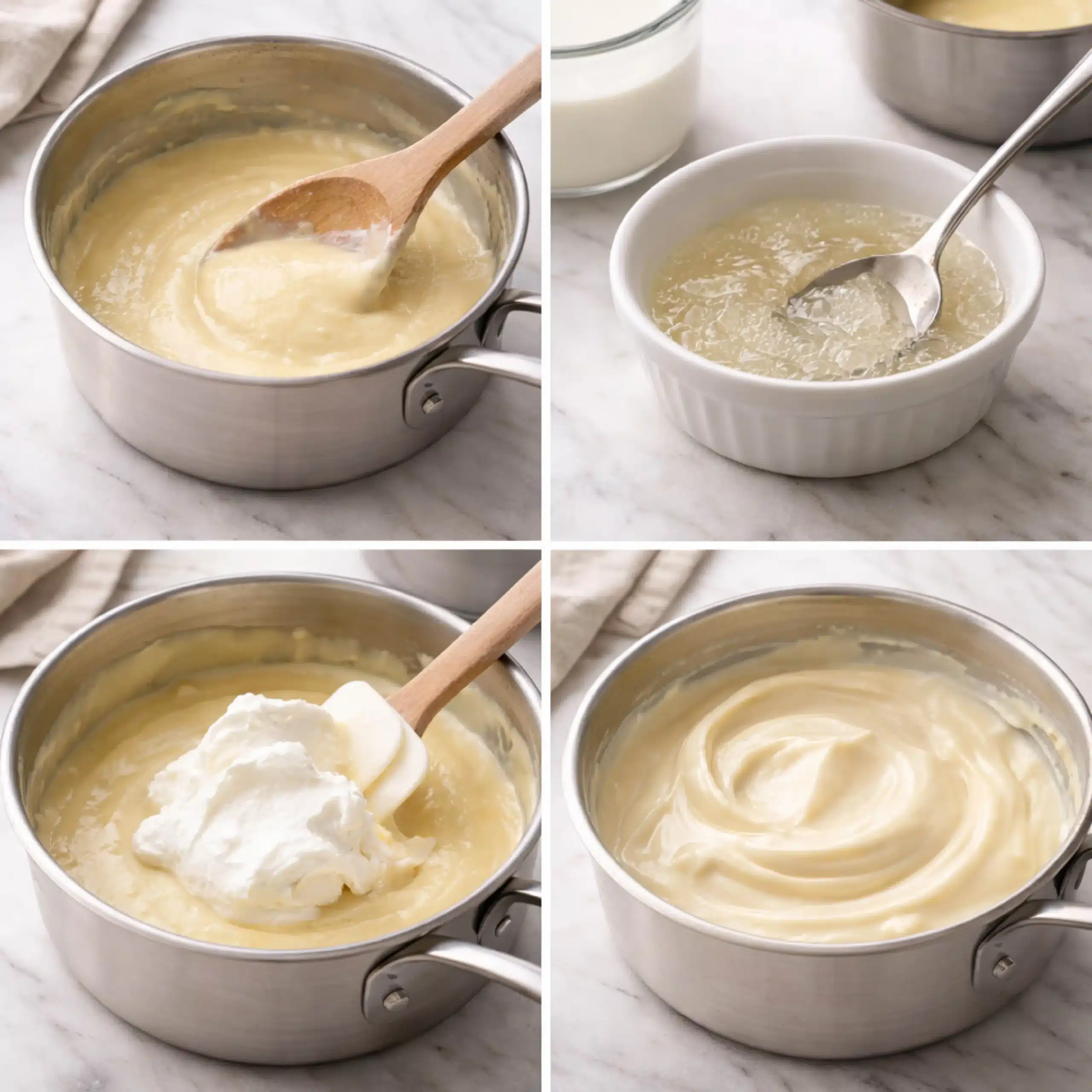 Bavarian cream filling preparation steps