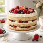 chantilly cake with fresh berries