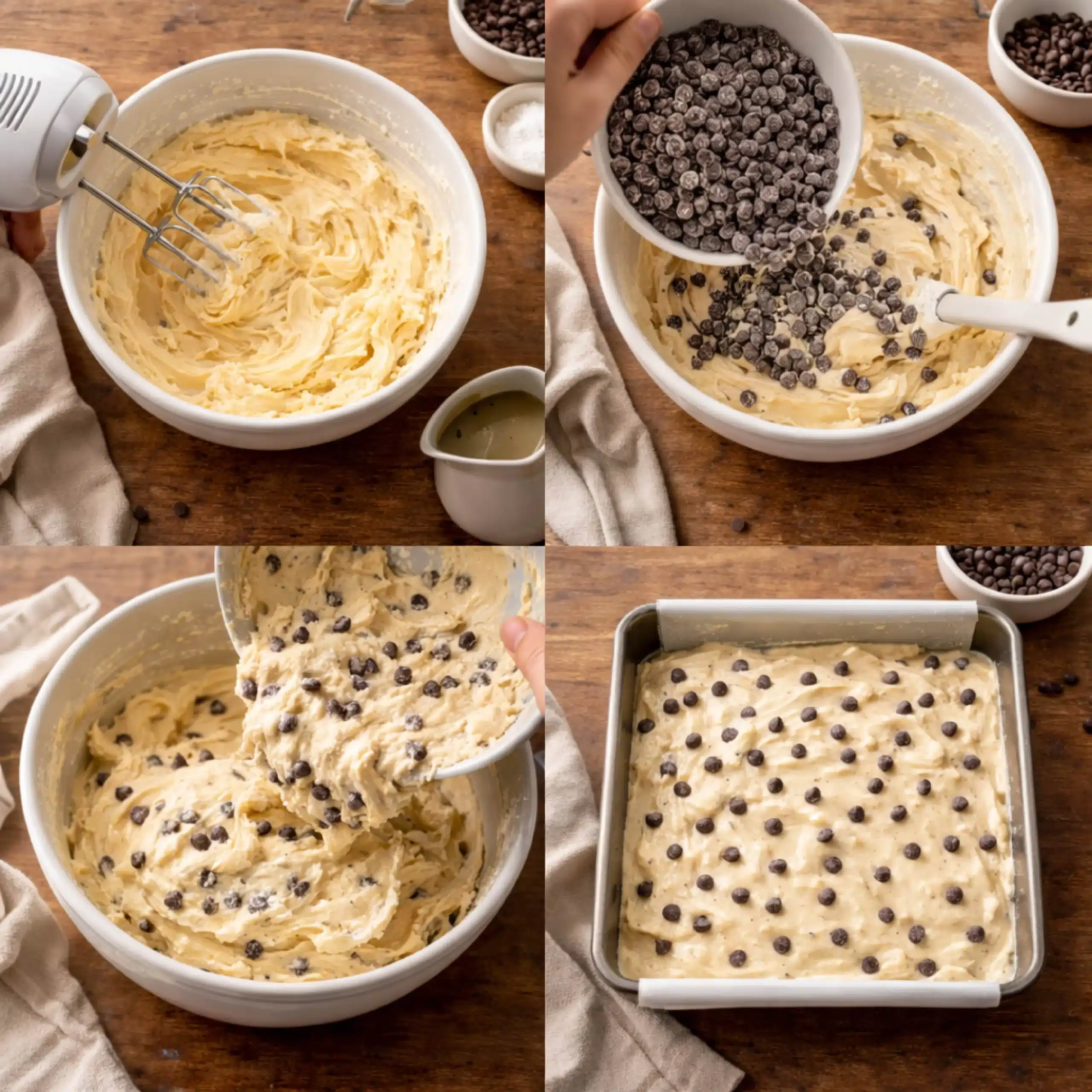 chocolate chip cake steps scaled