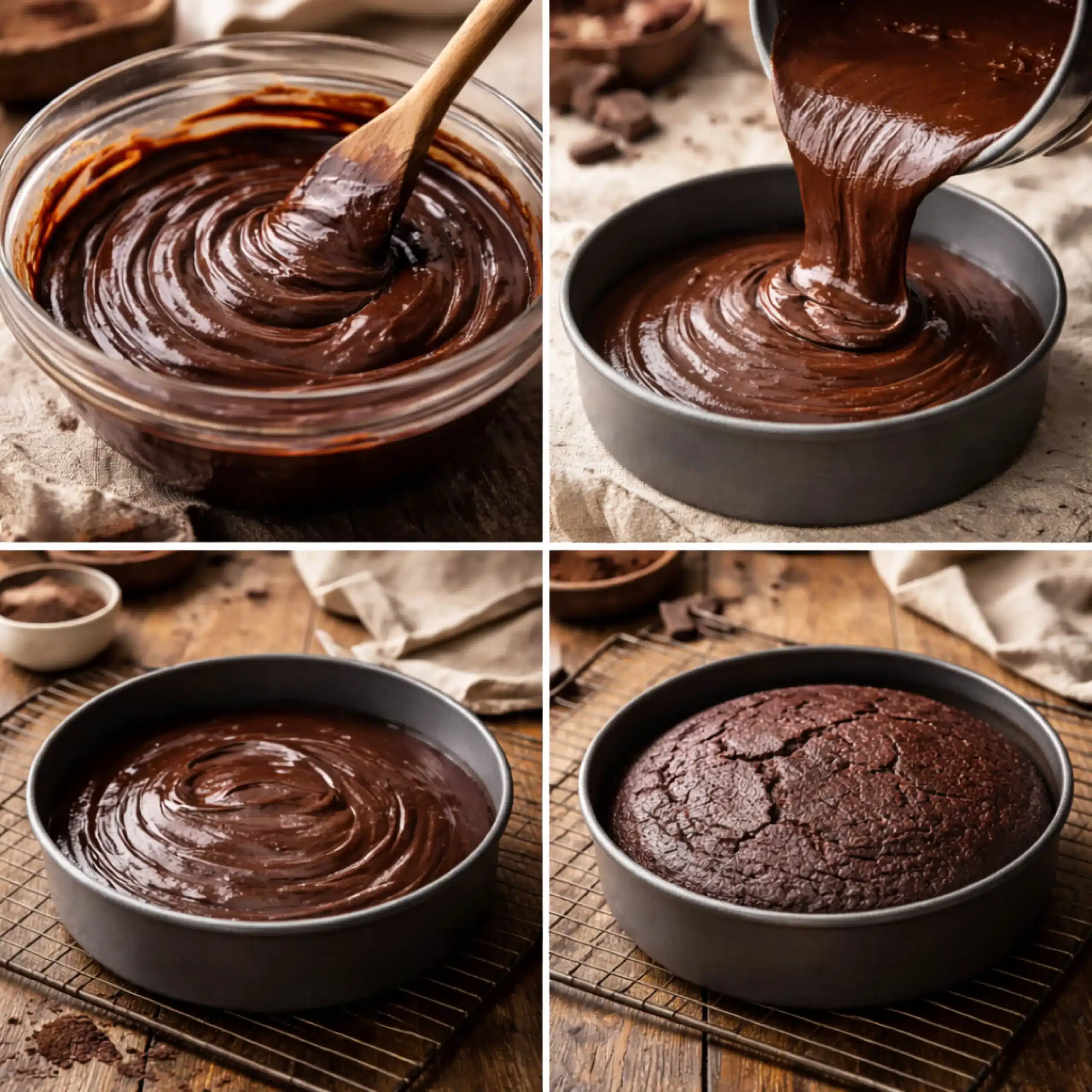 chocolate-fudge-cake-steps chocolate fudge cake batter