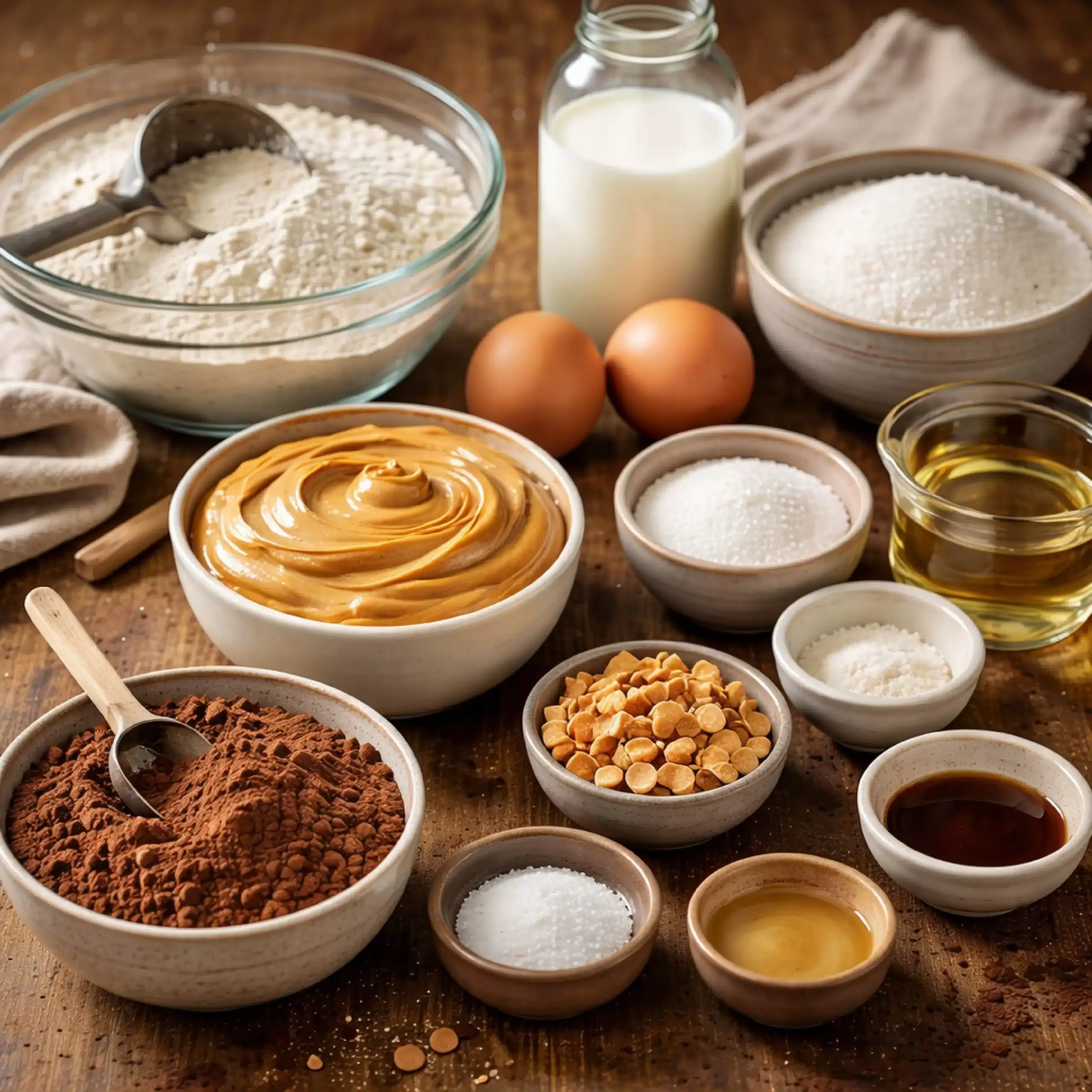 chocolate-peanut-butter-cake-ingredients ingredients for chocolate peanut butter cake