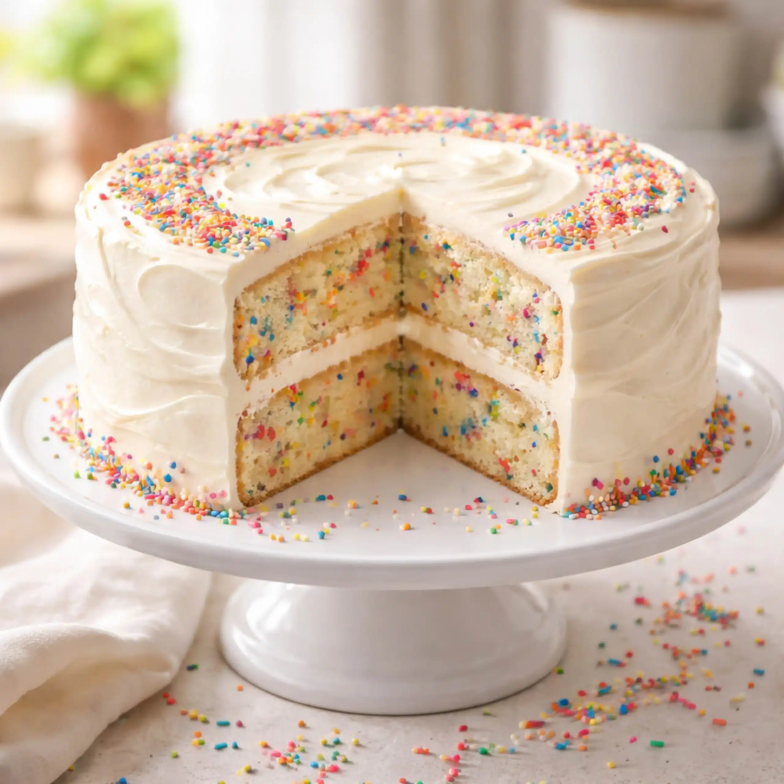 confetti-cake-featured confetti cake with vanilla frosting