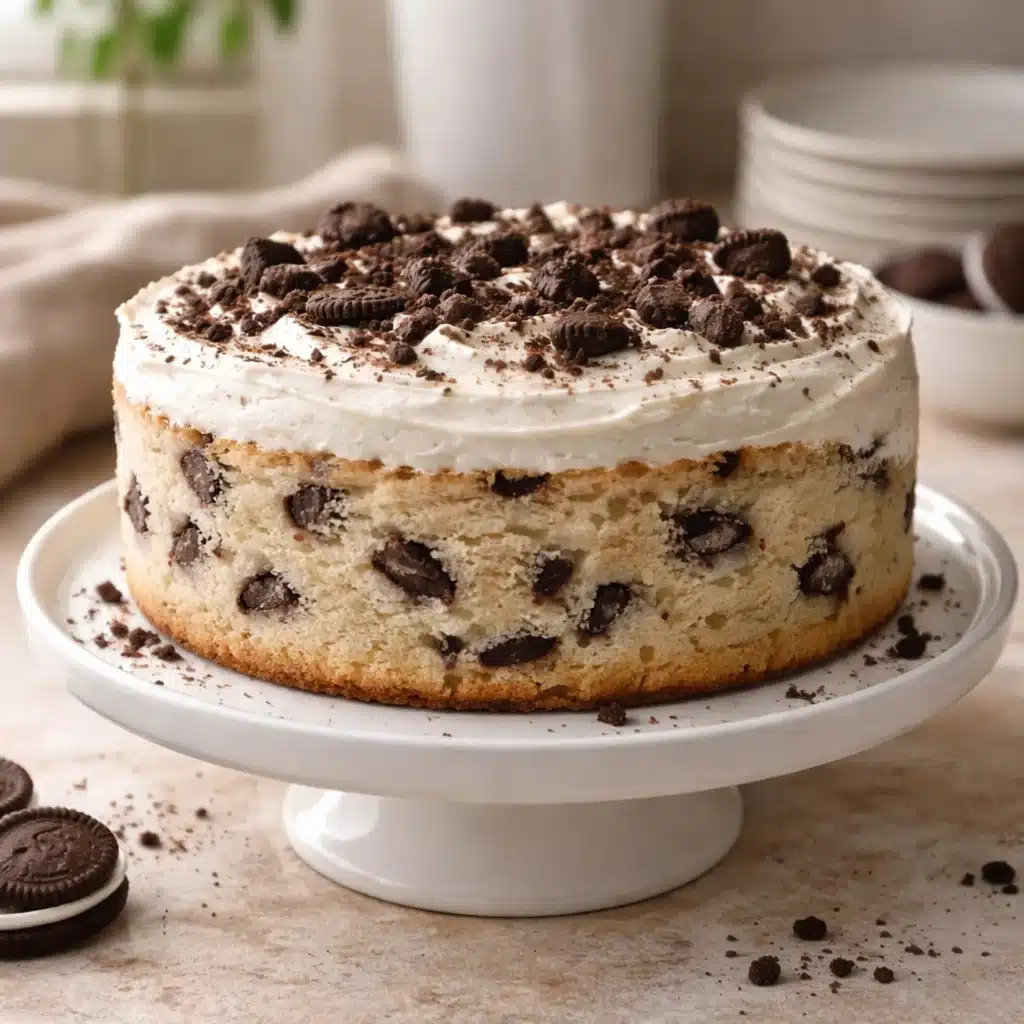 homemade cookies and cream cake