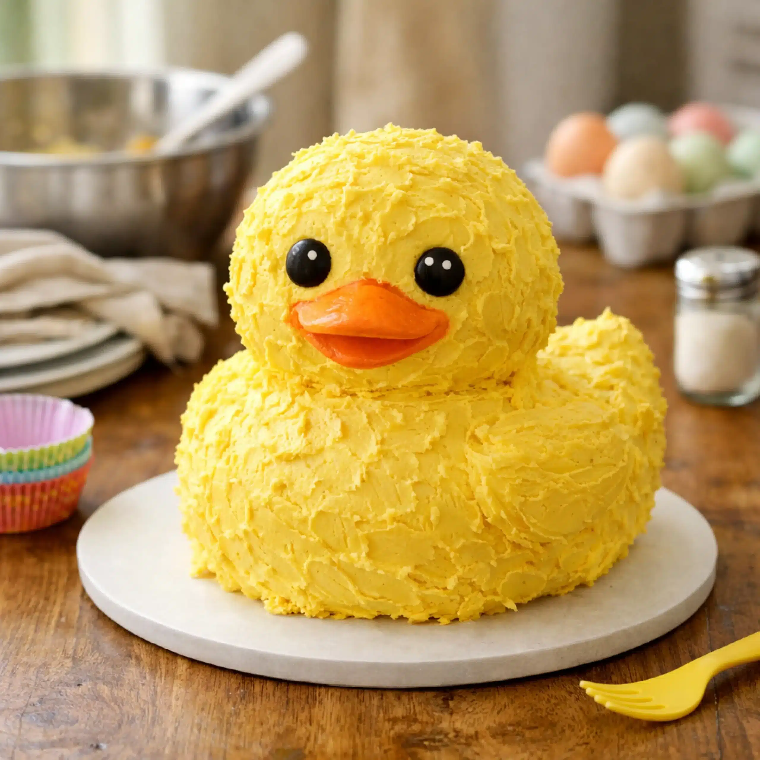duck-cake-featured Duck Cake on kitchen table