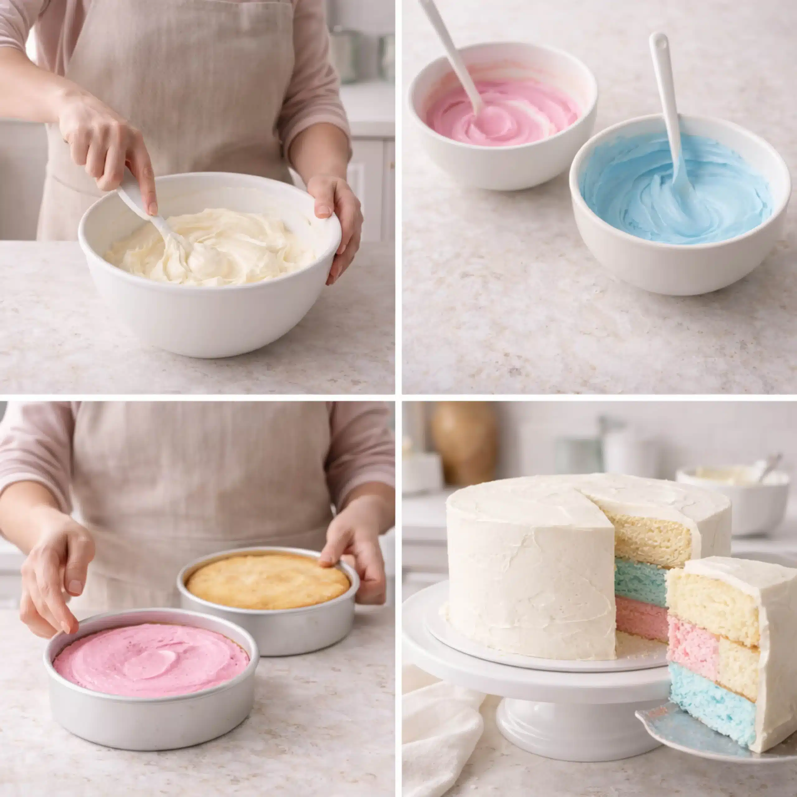 gender-reveal-cake-steps steps to make a gender reveal cake