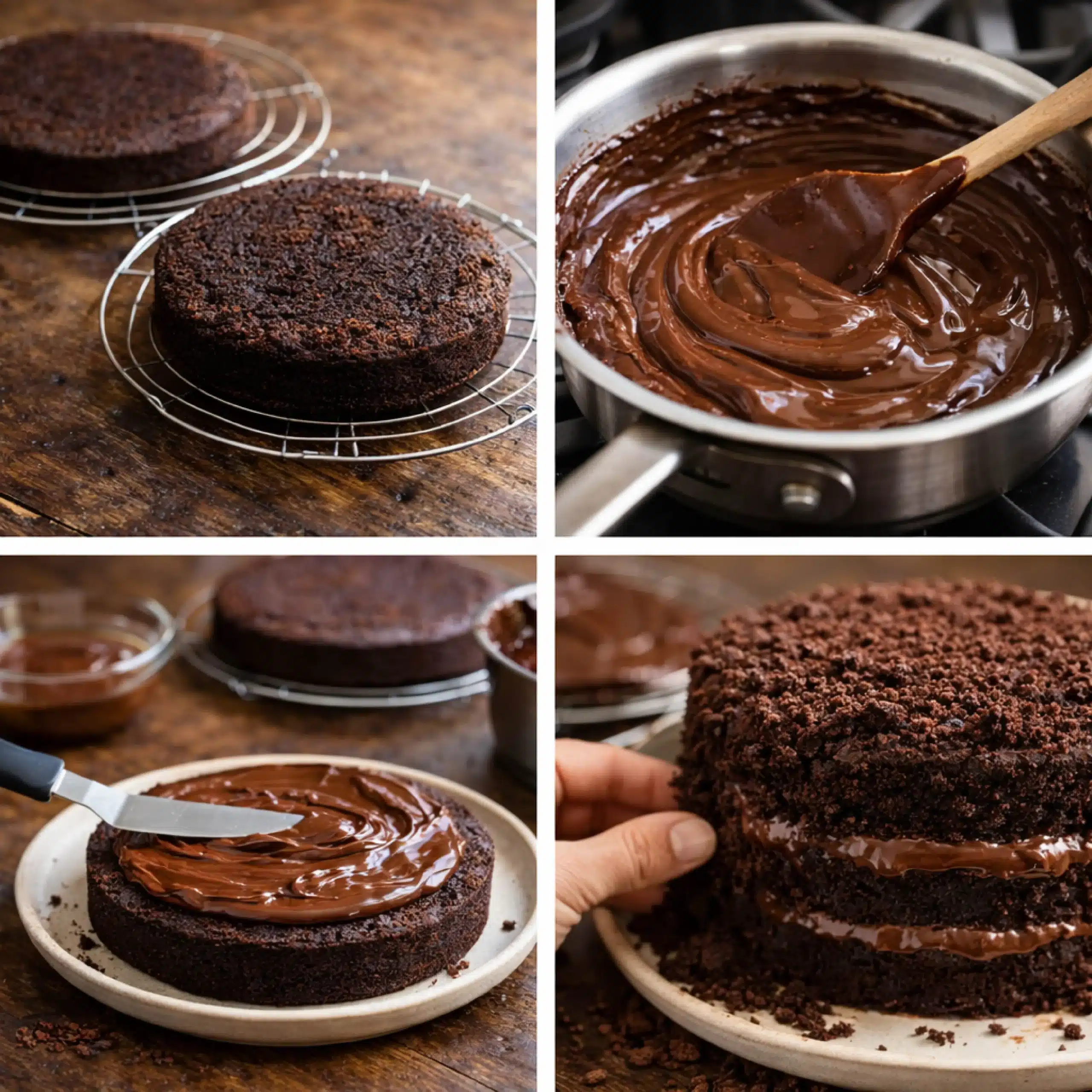 making-blackout-cake making blackout cake