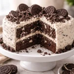 oreo cake on cake stand
