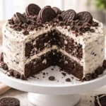 oreo cake on cake stand
