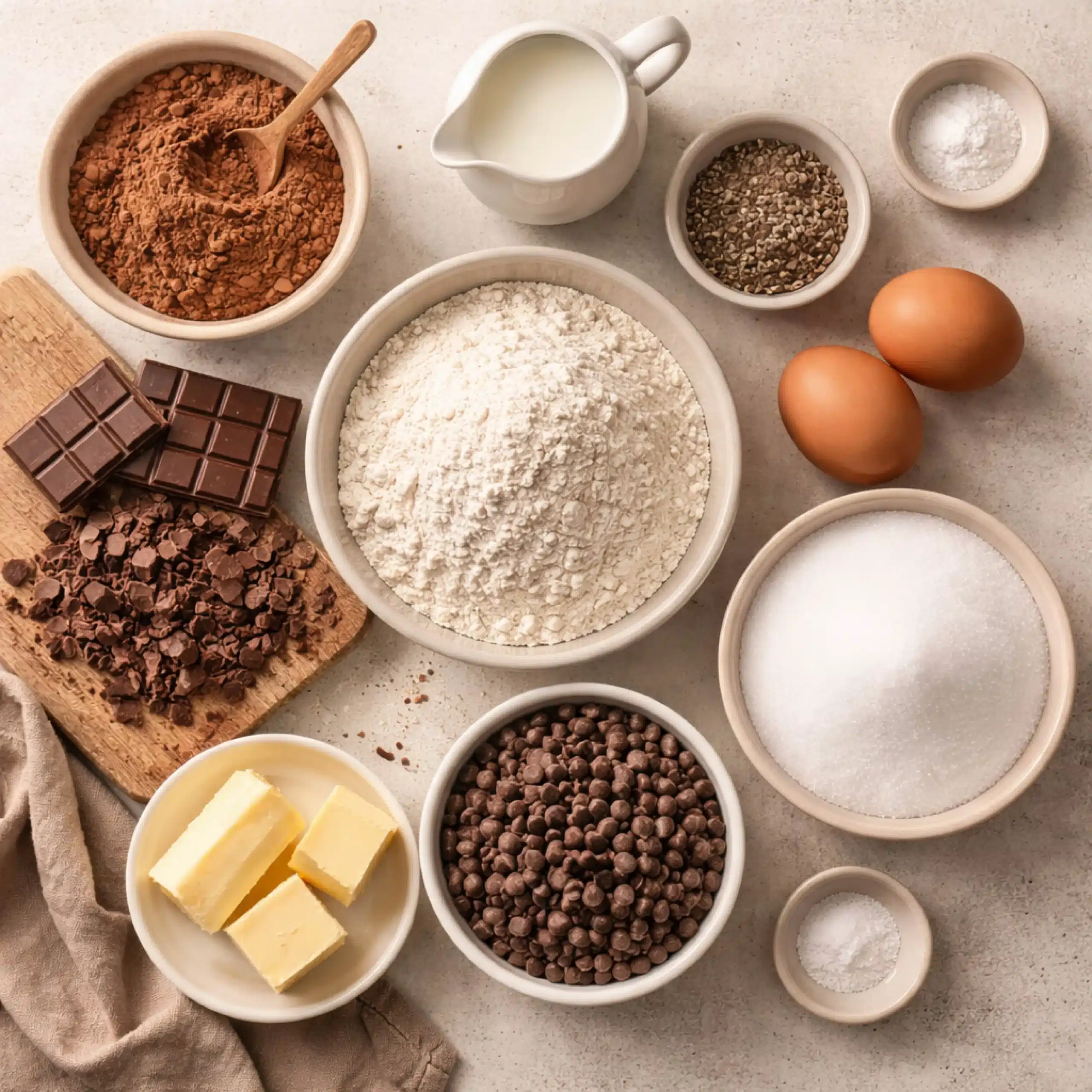 triple chocolate cake ingredients