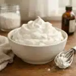 vegan whipped cream in a home kitchen